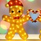 Delightful Light Up Gingerbread Man Couple with Heart-Shaped Candy Cane 32"H